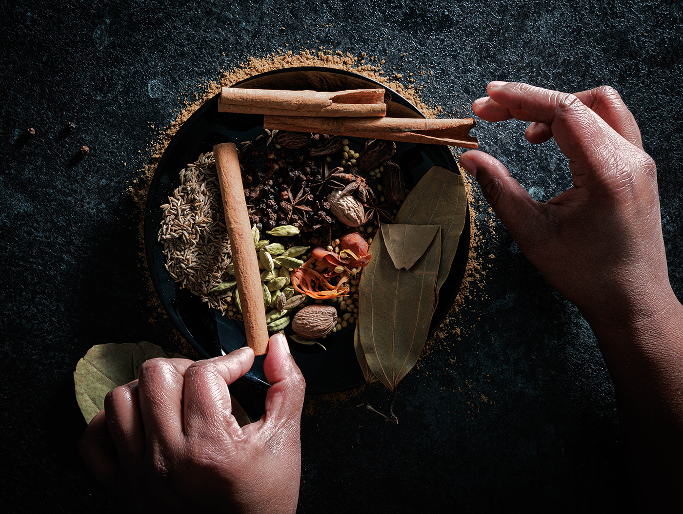 Food Fotografie von Garam Masala Gewürz Zutaten