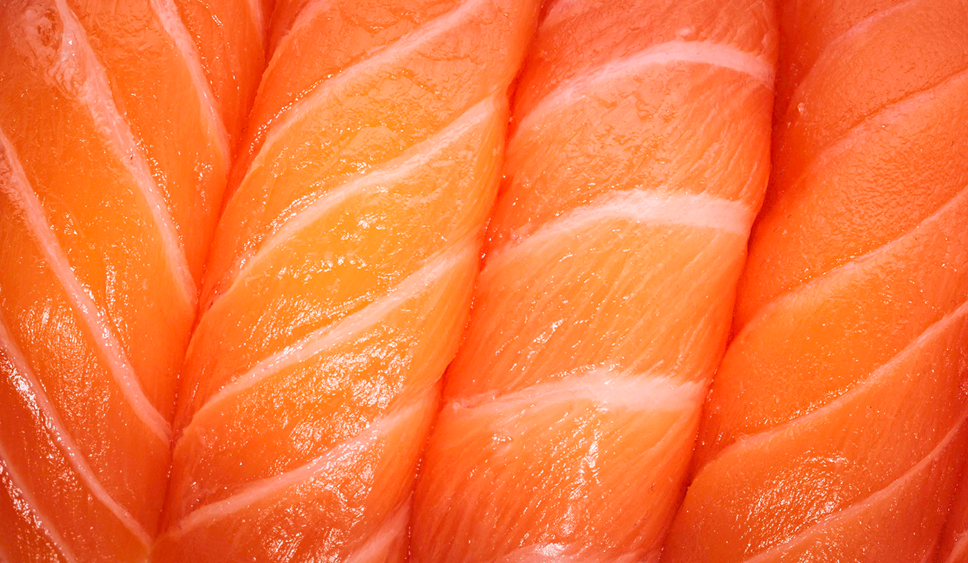 Foodfotography von Salmon Nigiri in der Nahaufnahme