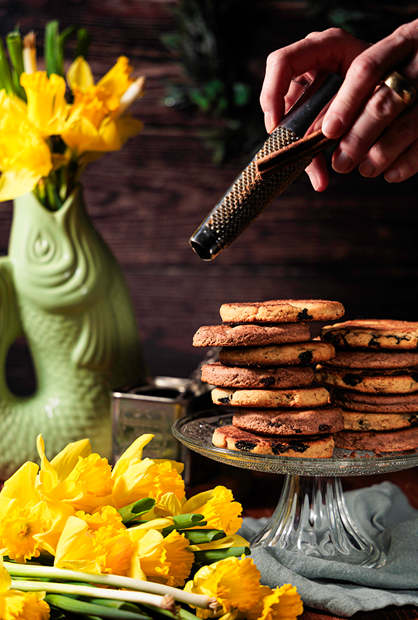Food Photography & Styling - Welsh Cakes mit Zimtstange