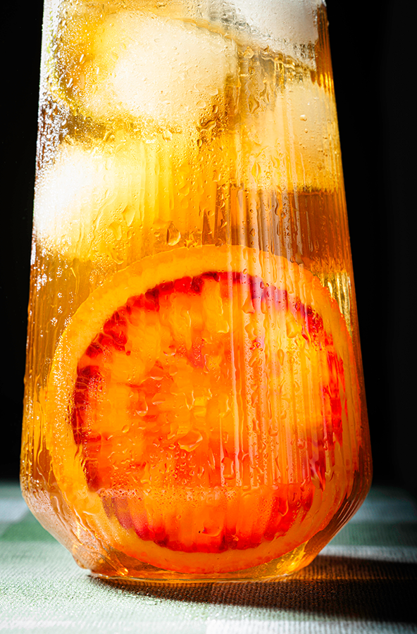 Beverage Photography & Beverage Styling - Amerikanischer Eistee von vorne aufgenommen